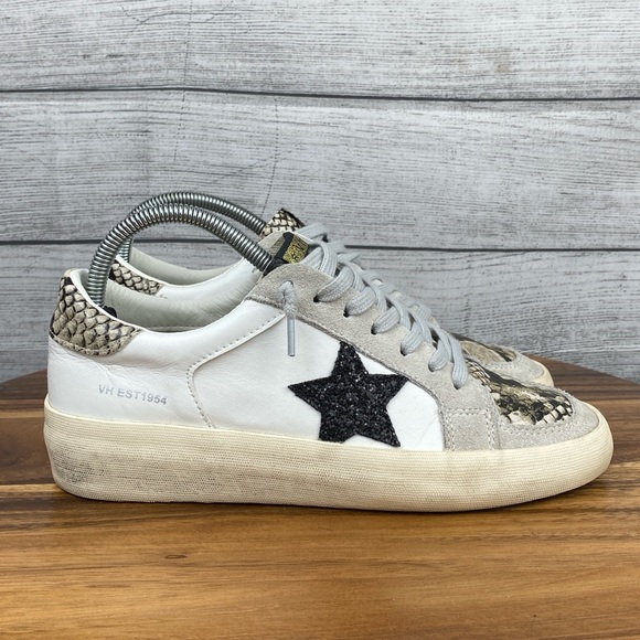 Vintage Havana Bonnie White Snake Multi Distressed Star Sneaker Women’s Size 8 - Picture 4 of 11